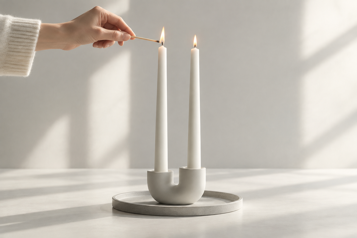 Lifestyle Ritual de Luz blanco y gris