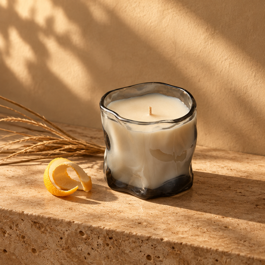 Citrus Vetiver en una escena lifestyle cálida