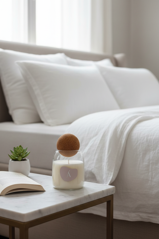 Vela en dormitorio