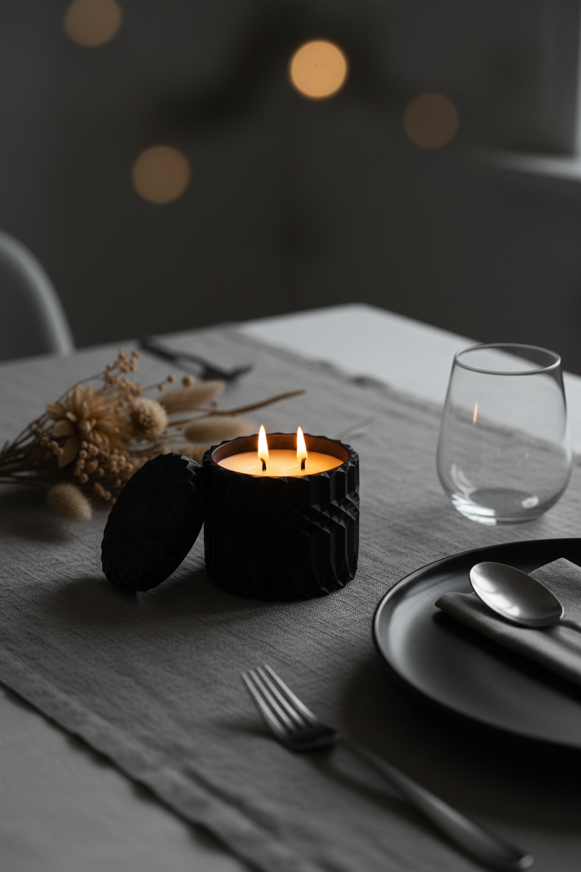 Vela noir en comedor